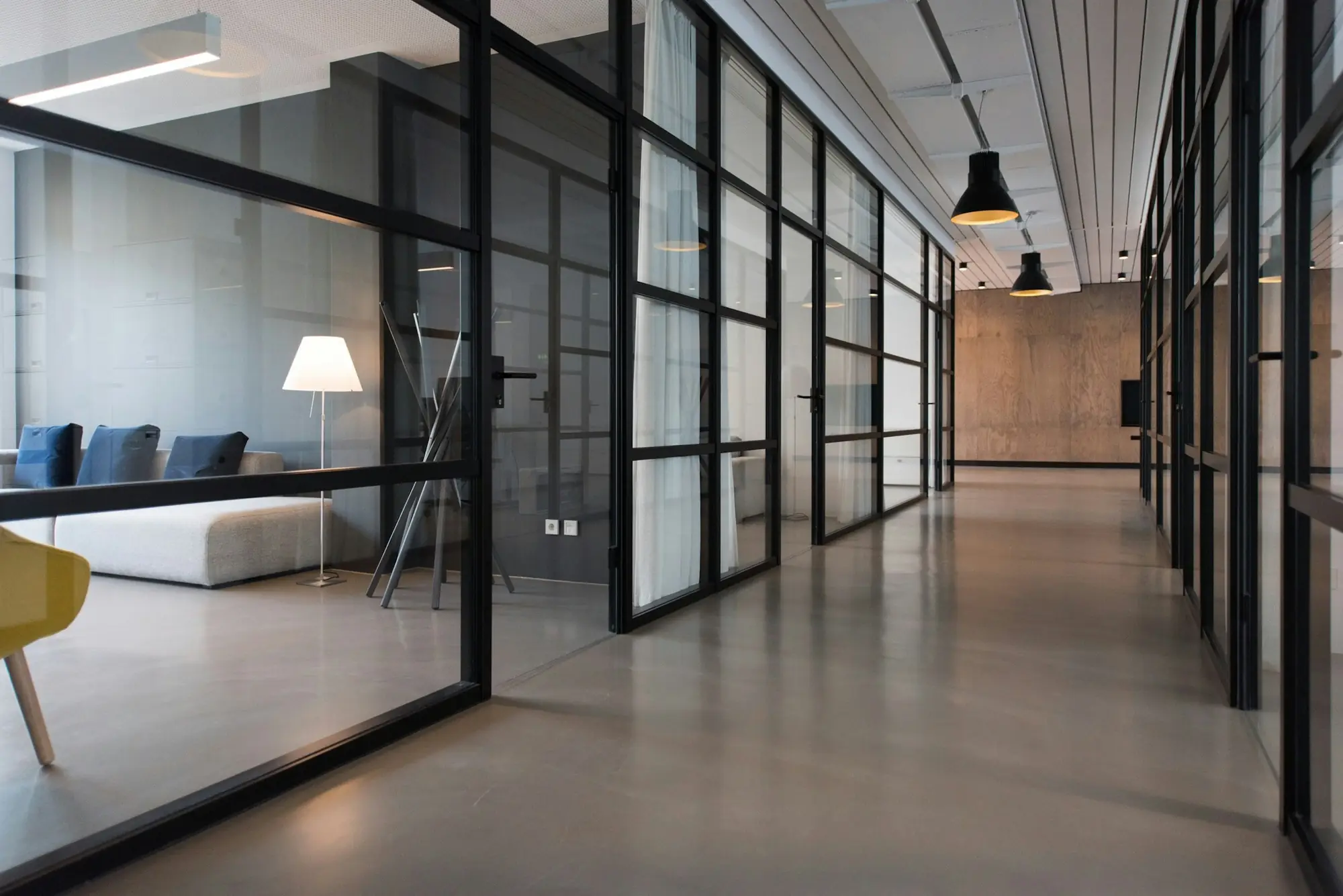 Bright, modern office interior